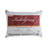 The Carpenter Indulgence® Synthetic Down Pillow is white with a large maroon-orange "Indulgence pillow" label, offers medium support for stomach and back sleepers, antimicrobial protection, a 500-thread count cotton cover, and includes a size chart.