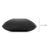 The Malouf Zoned Dough + Bamboo Charcoal pillow by Malouf is shown in side view, featuring small perforations and 6-inch loft. Its black color and shape, set against a white background, make it ideal for side sleepers.