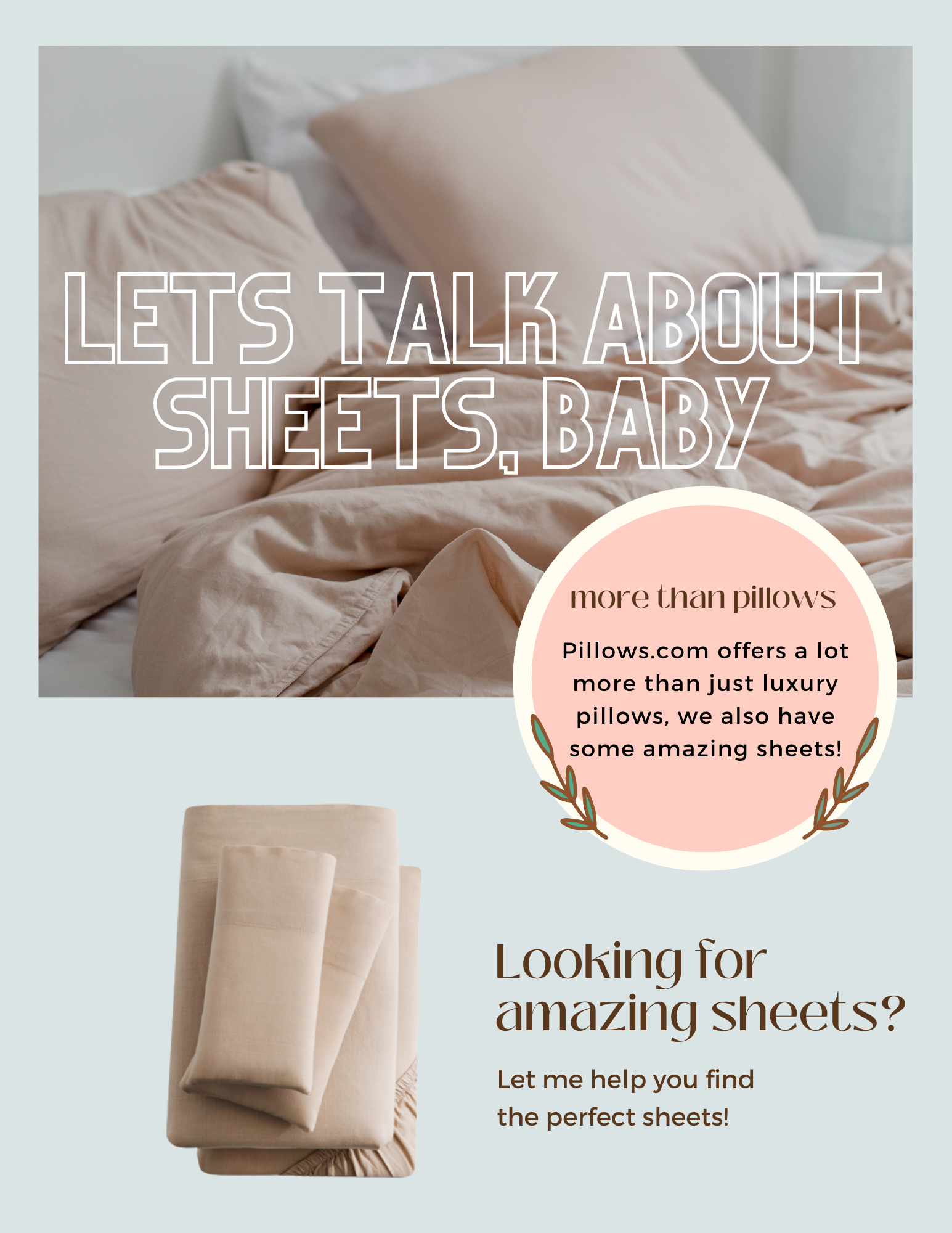 Pillows.com offers a lot more than just luxury pillows, we also have some amazing sheets!
